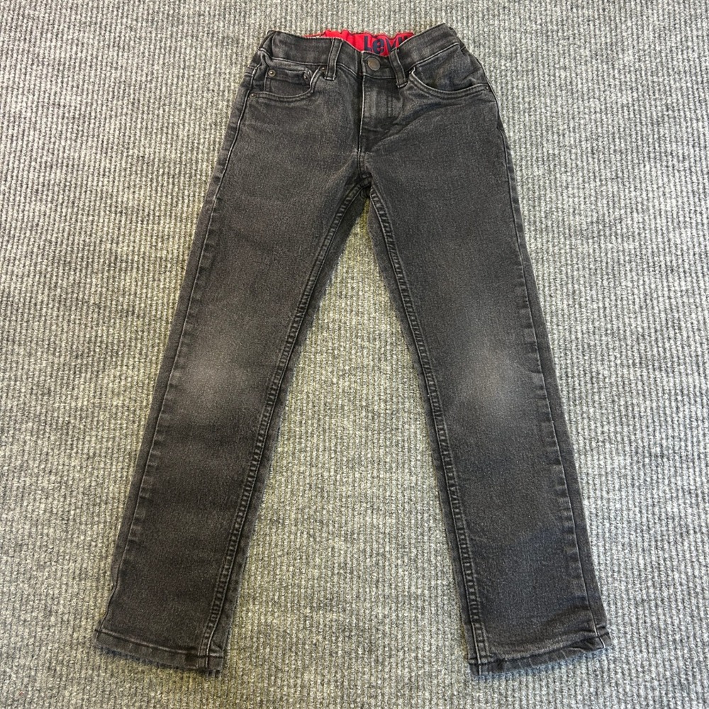 LEVI 511 SLIM FIT JEANS SIZE 8 BLACK COTTON POLYESTER BLEND STRETCH DENIM PANTS